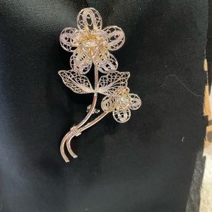 Silver 925 pin/broach filigree workmanship